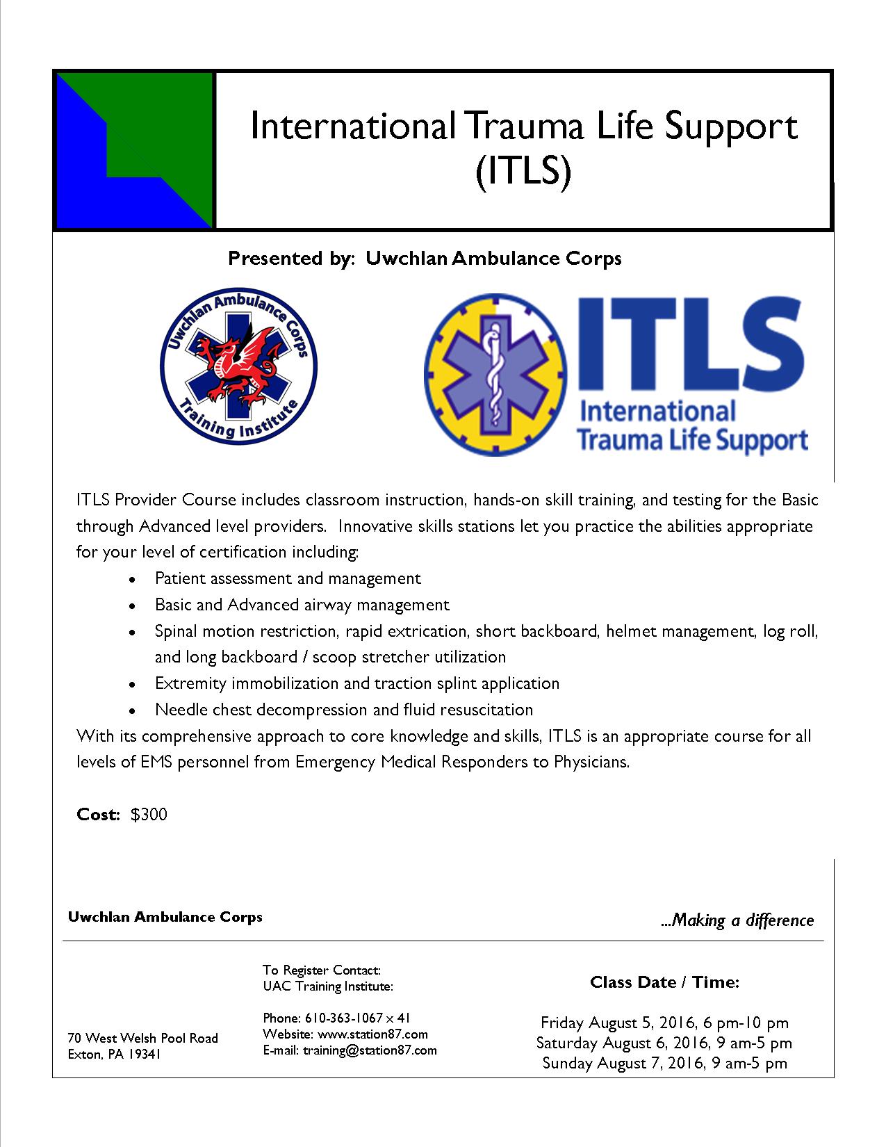 international-trauma-life-support-itls-uwchlan-ambulance-corps